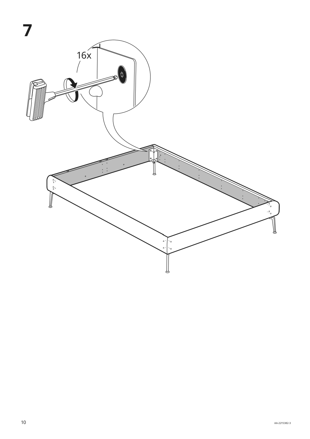 Assembly instructions for IKEA Tufjord upholstered bed frame djuparp dark green | Page 10 - IKEA TUFJORD upholstered bed frame 104.464.11