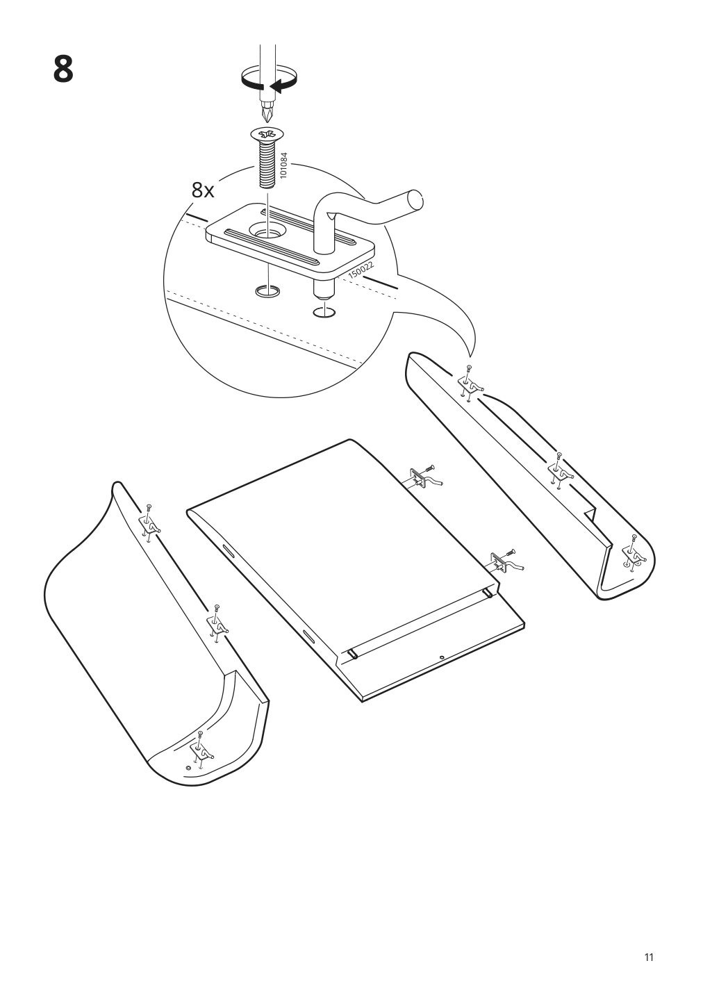 Assembly instructions for IKEA Tufjord upholstered bed frame djuparp dark green | Page 11 - IKEA TUFJORD upholstered bed frame 104.464.11