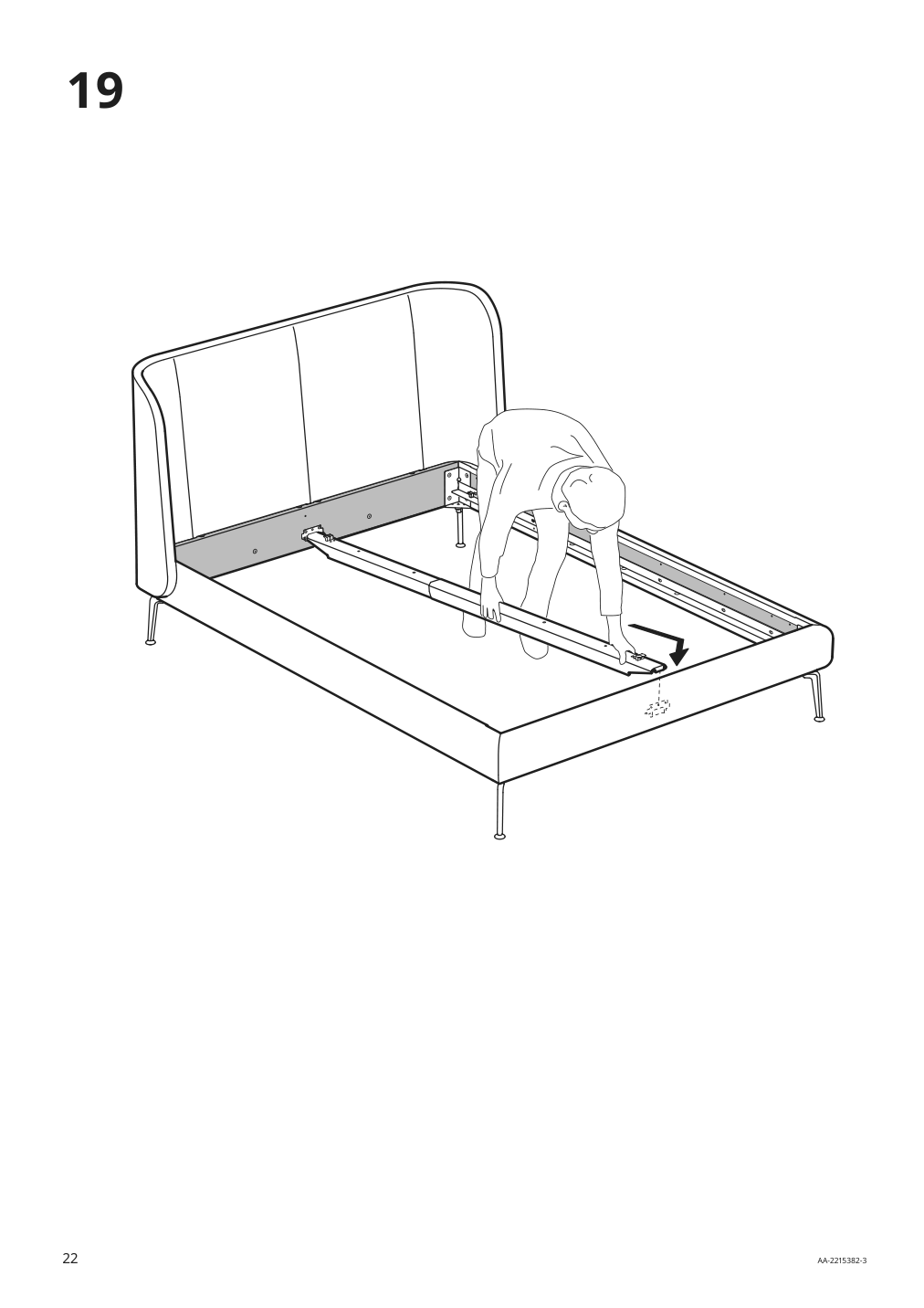 Assembly instructions for IKEA Tufjord upholstered bed frame djuparp dark green | Page 22 - IKEA TUFJORD upholstered bed frame 104.464.11