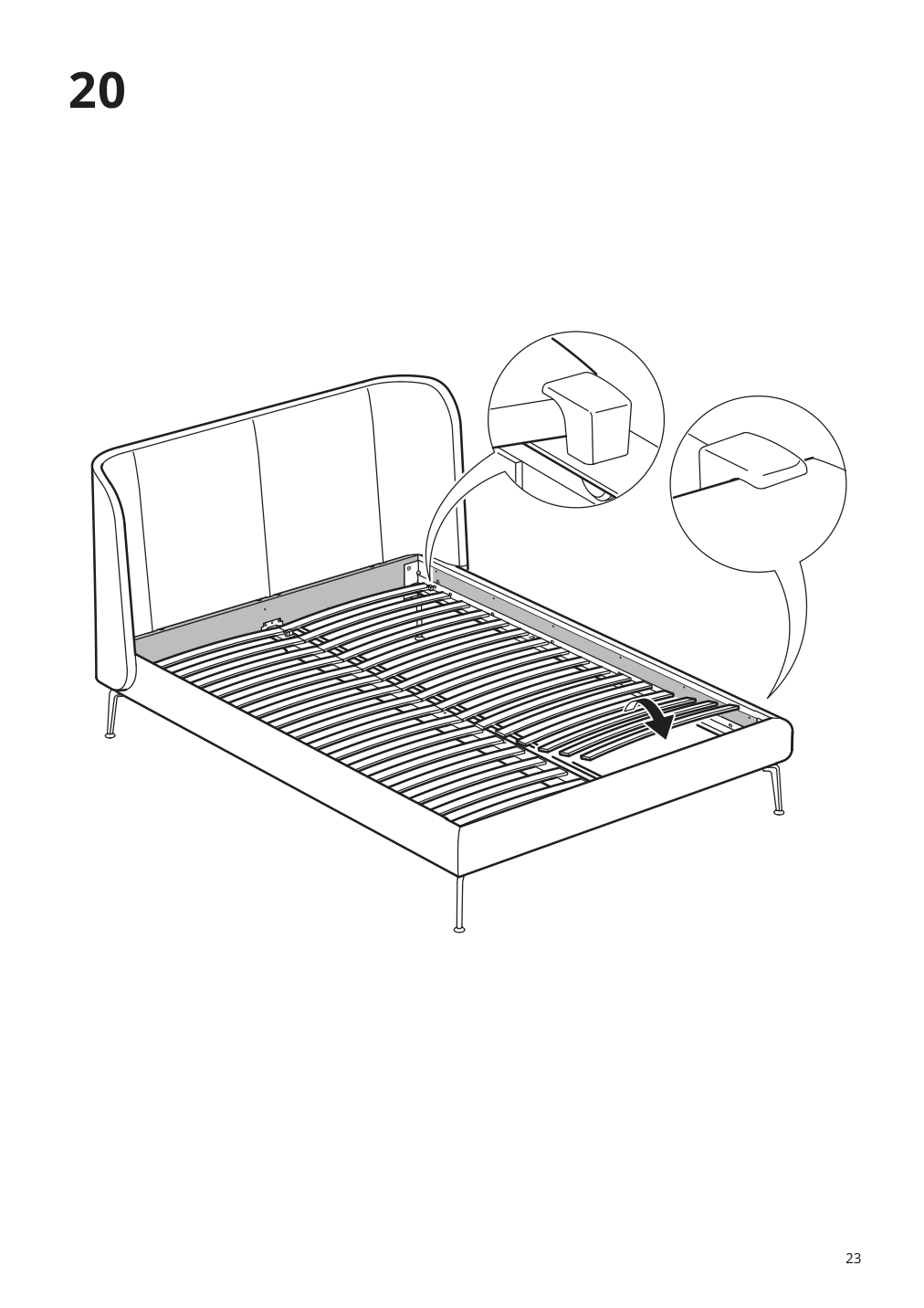 Assembly instructions for IKEA Tufjord upholstered bed frame djuparp dark green | Page 23 - IKEA TUFJORD upholstered bed frame 104.464.11