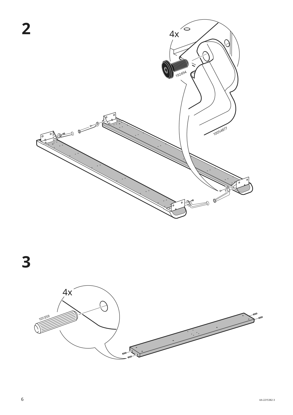 Assembly instructions for IKEA Tufjord upholstered bed frame djuparp dark green | Page 6 - IKEA TUFJORD upholstered bed frame 104.464.11