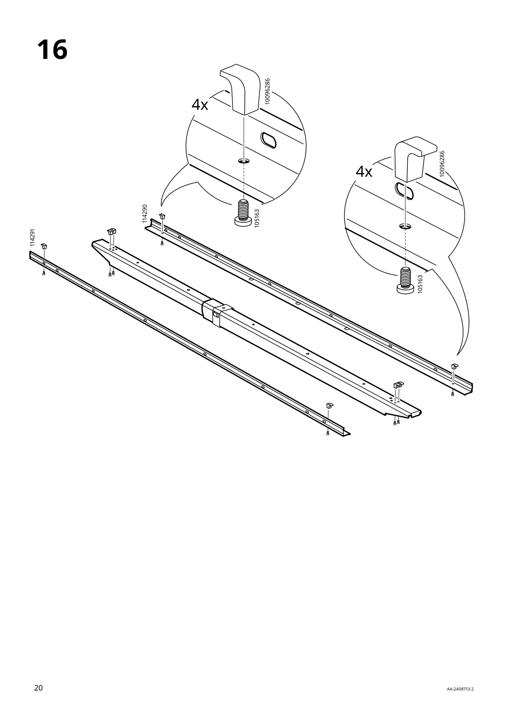 Assembly instructions for IKEA Tufjord upholstered bed frame tallmyra black blue | Page 20 - IKEA TUFJORD upholstered bed frame 205.724.99