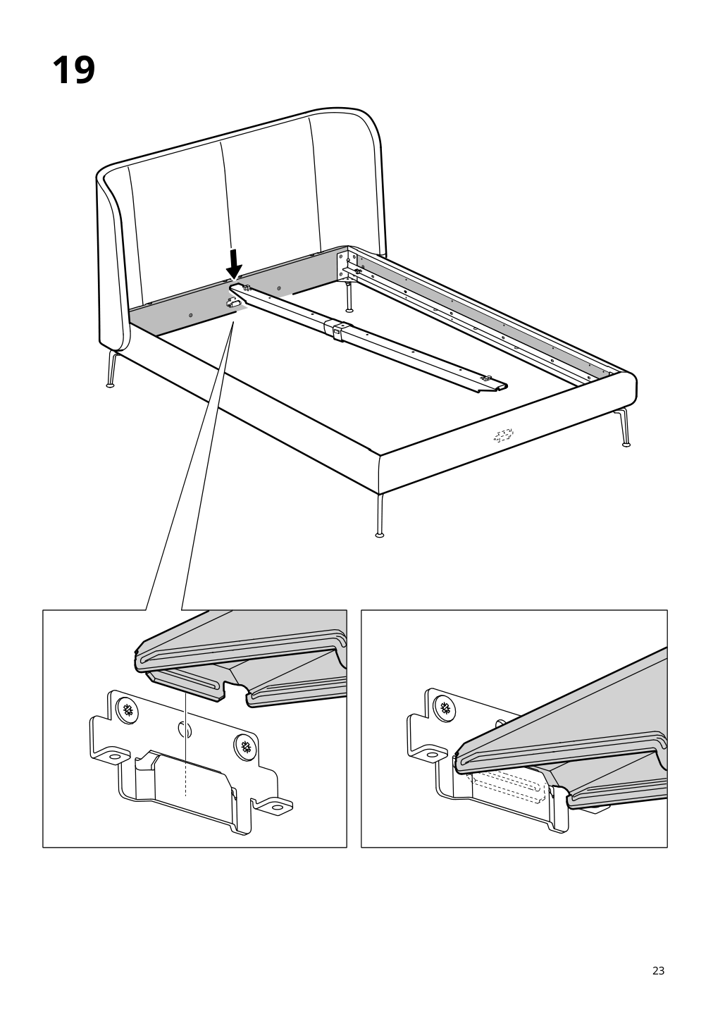 Assembly instructions for IKEA Tufjord upholstered bed frame tallmyra black blue | Page 23 - IKEA TUFJORD upholstered bed frame 205.724.99