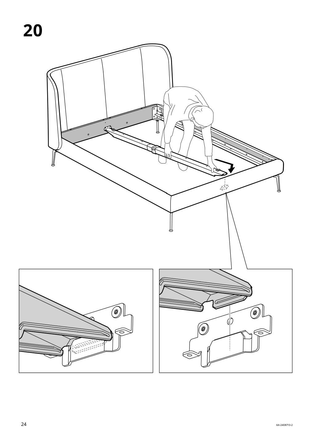 Assembly instructions for IKEA Tufjord upholstered bed frame tallmyra black blue | Page 24 - IKEA TUFJORD upholstered bed frame 205.724.99