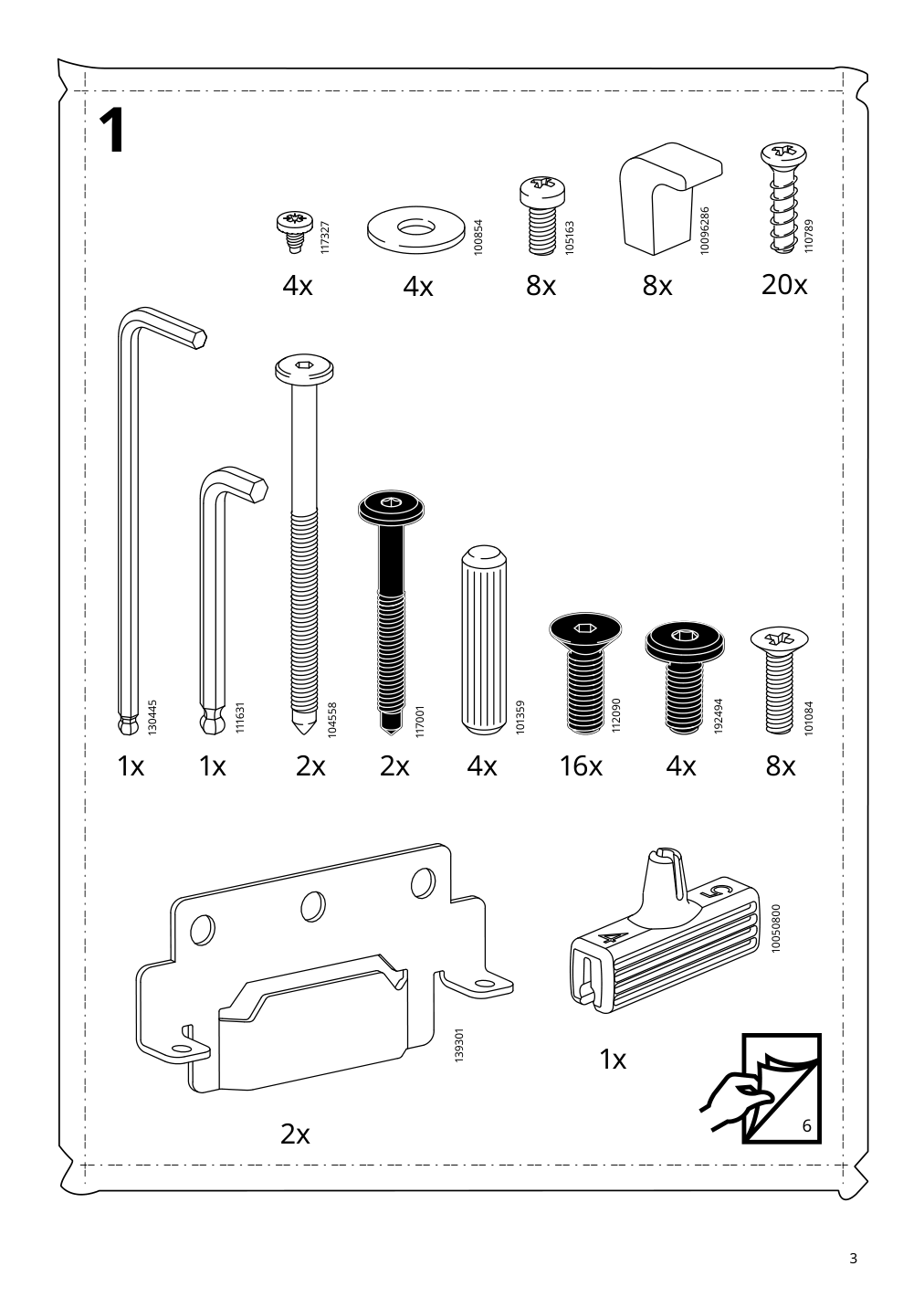 Assembly instructions for IKEA Tufjord upholstered bed frame tallmyra black blue | Page 3 - IKEA TUFJORD upholstered bed frame 995.553.07