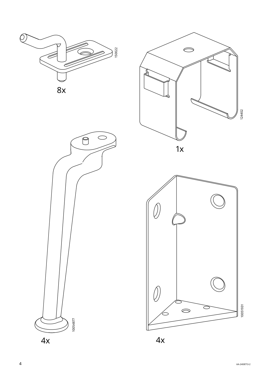 Assembly instructions for IKEA Tufjord upholstered bed frame tallmyra black blue | Page 4 - IKEA TUFJORD upholstered bed frame 205.724.99