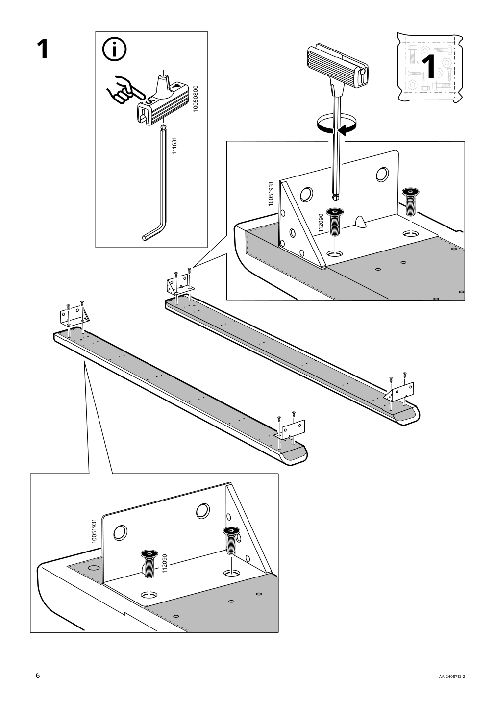 Assembly instructions for IKEA Tufjord upholstered bed frame tallmyra black blue | Page 6 - IKEA TUFJORD upholstered bed frame 995.553.07