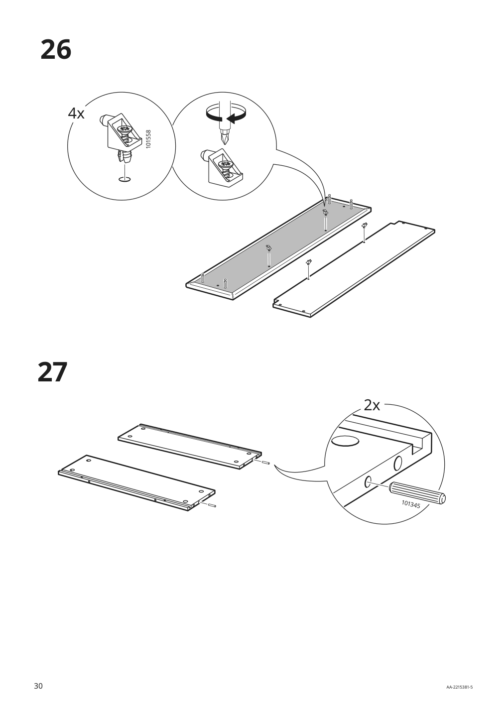 Assembly instructions for IKEA Tufjord upholstered storage bed gunnared blue | Page 30 - IKEA TUFJORD upholstered storage bed 805.209.40