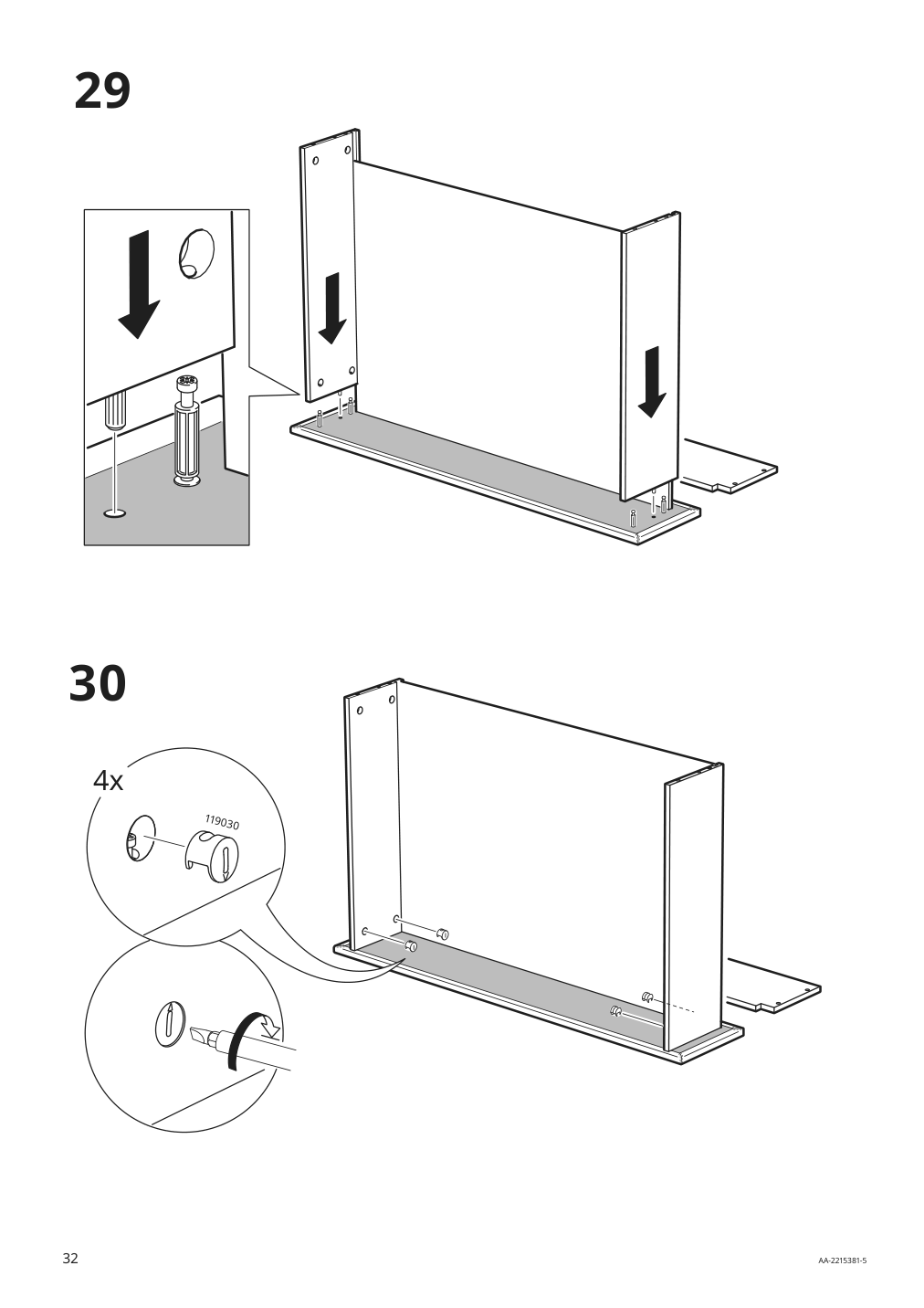 Assembly instructions for IKEA Tufjord upholstered storage bed gunnared blue | Page 32 - IKEA TUFJORD upholstered storage bed 805.209.40