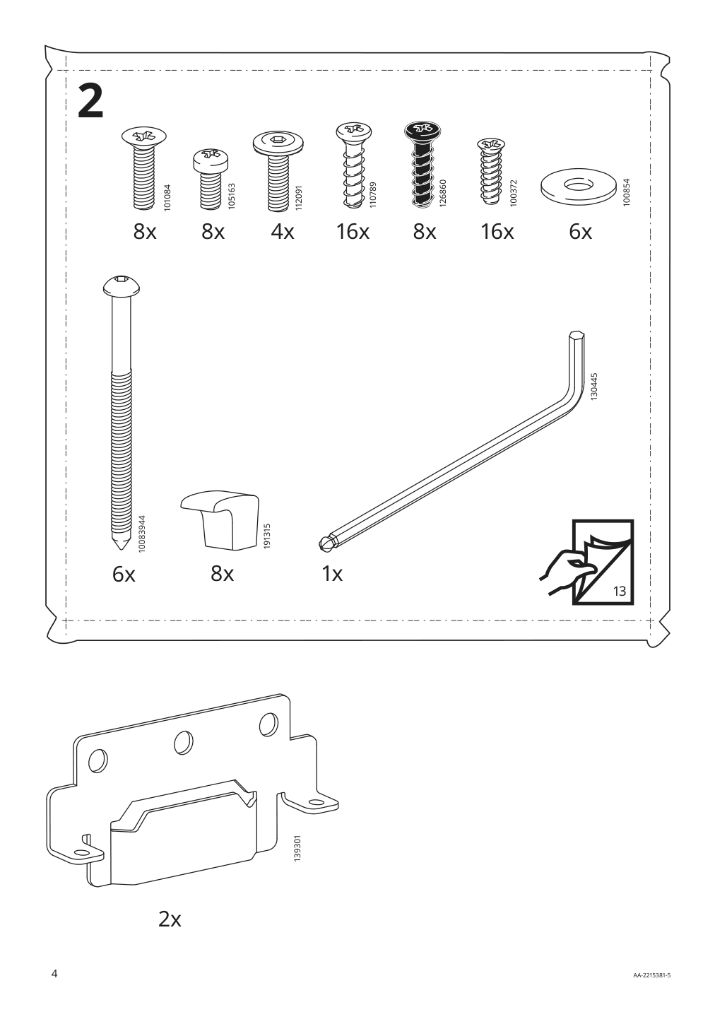 Assembly instructions for IKEA Tufjord upholstered storage bed gunnared blue | Page 4 - IKEA TUFJORD upholstered storage bed 805.209.40