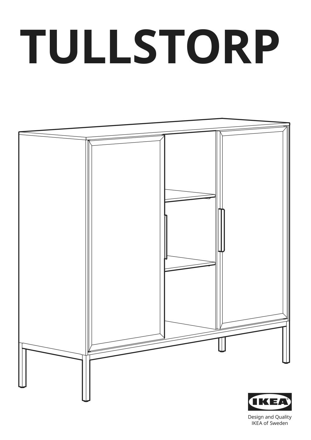 Assembly instructions for IKEA Tullstorp cabinet gray | Page 1 - IKEA TULLSTORP cabinet 404.984.32