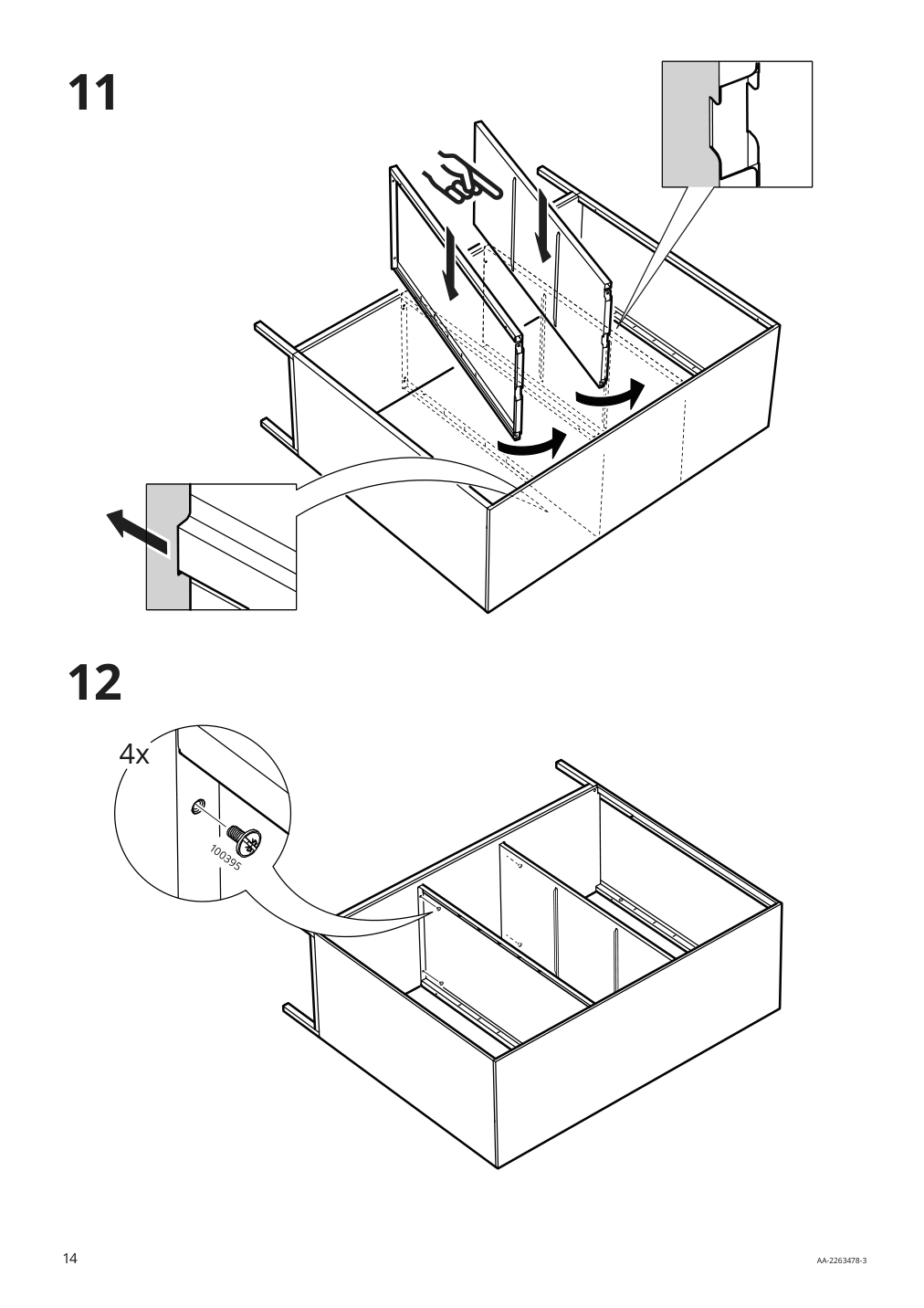 Assembly instructions for IKEA Tullstorp cabinet gray | Page 14 - IKEA TULLSTORP cabinet 404.984.32