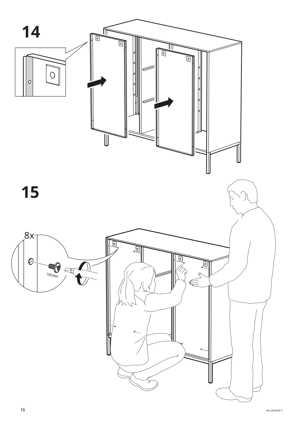 Assembly instructions for IKEA Tullstorp cabinet gray | Page 16 - IKEA TULLSTORP cabinet 404.984.32