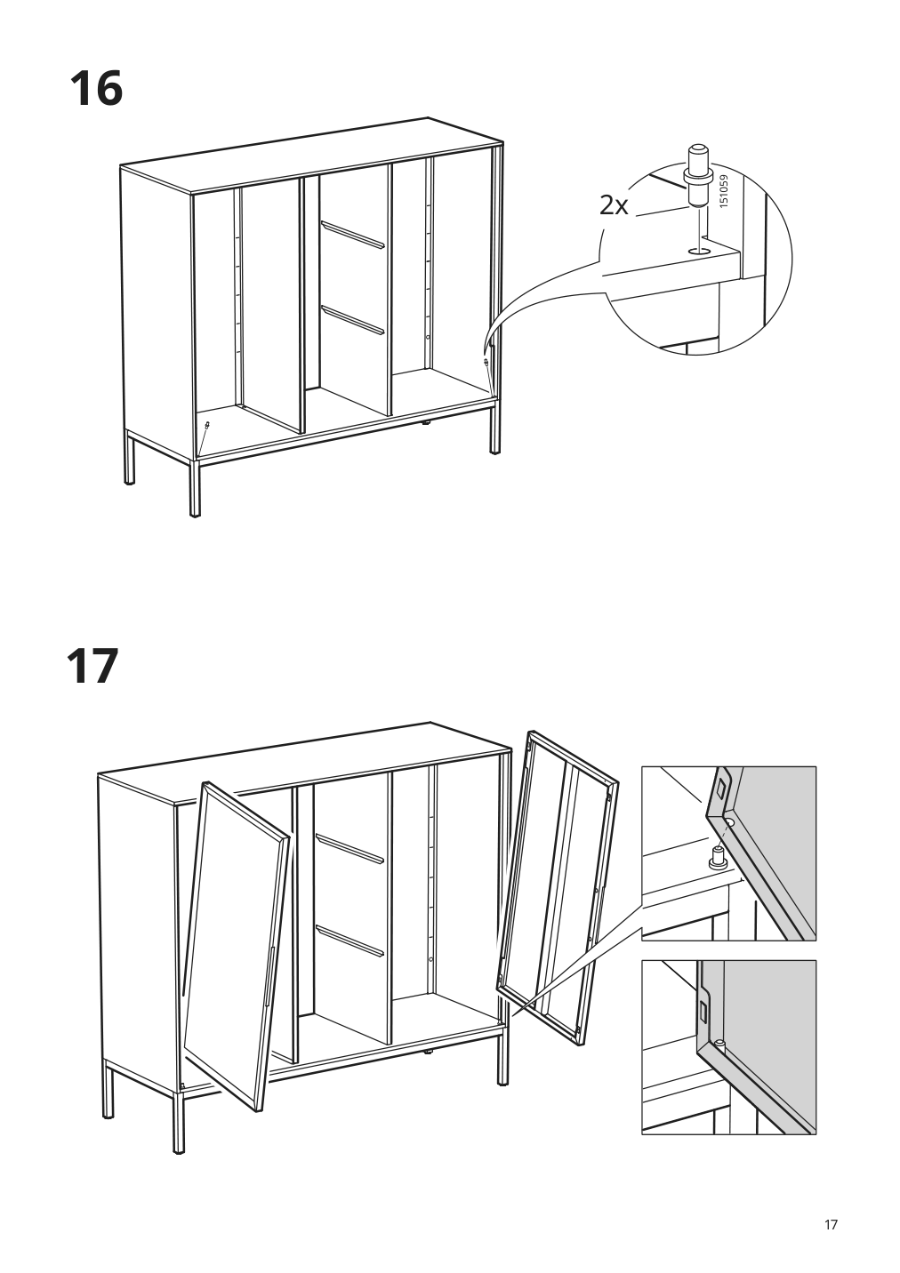 Assembly instructions for IKEA Tullstorp cabinet gray | Page 17 - IKEA TULLSTORP cabinet 404.984.32