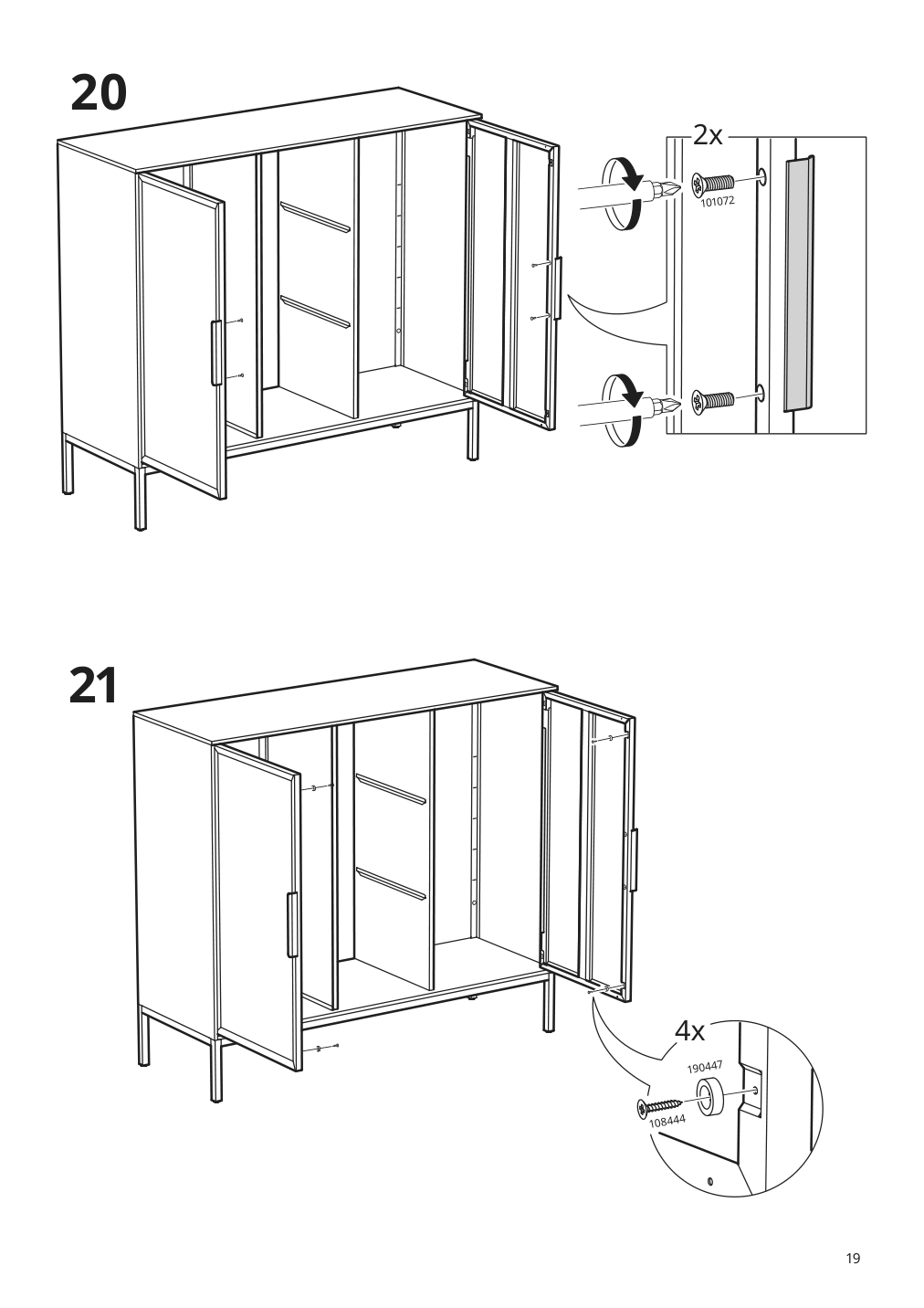 Assembly instructions for IKEA Tullstorp cabinet gray | Page 19 - IKEA TULLSTORP cabinet 404.984.32