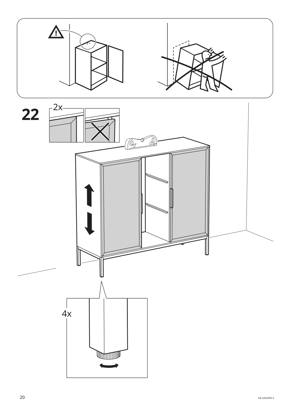 Assembly instructions for IKEA Tullstorp cabinet gray | Page 20 - IKEA TULLSTORP cabinet 404.984.32