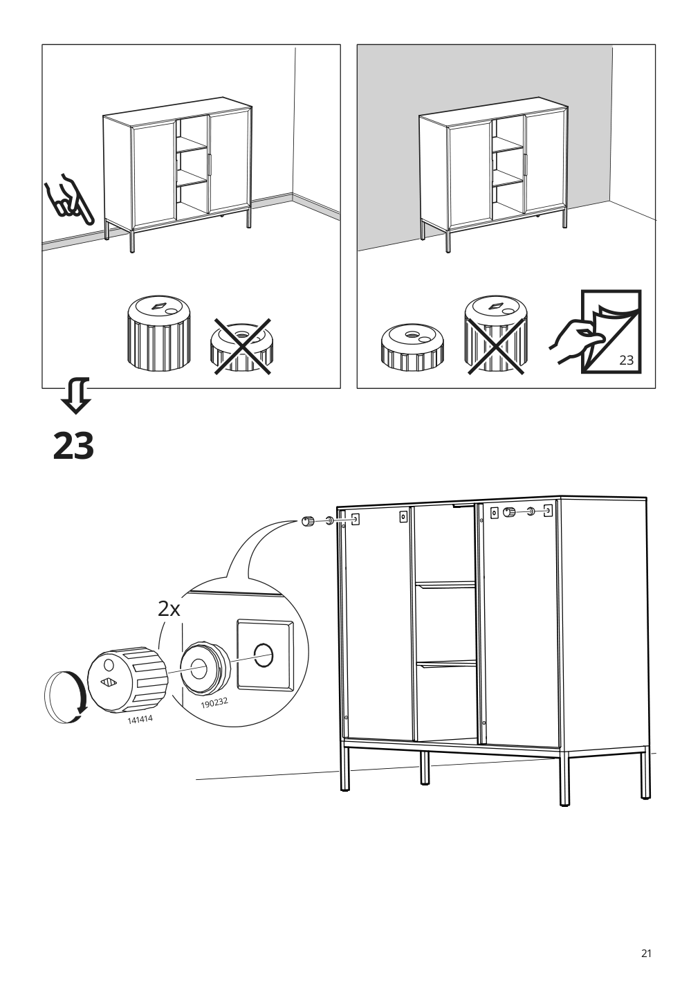 Assembly instructions for IKEA Tullstorp cabinet gray | Page 21 - IKEA TULLSTORP cabinet 404.984.32