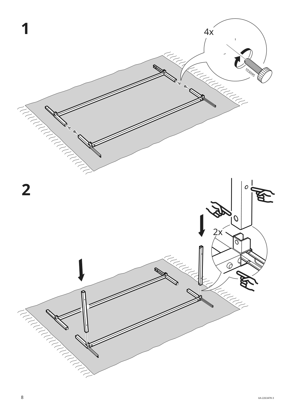 Assembly instructions for IKEA Tullstorp cabinet gray | Page 8 - IKEA TULLSTORP cabinet 404.984.32