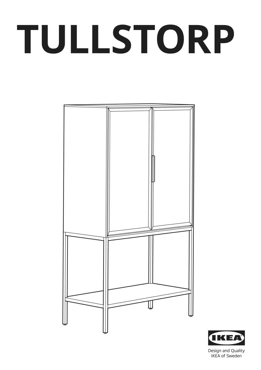 Assembly instructions for IKEA Tullstorp cabinet gray | Page 1 - IKEA TULLSTORP cabinet 704.984.35