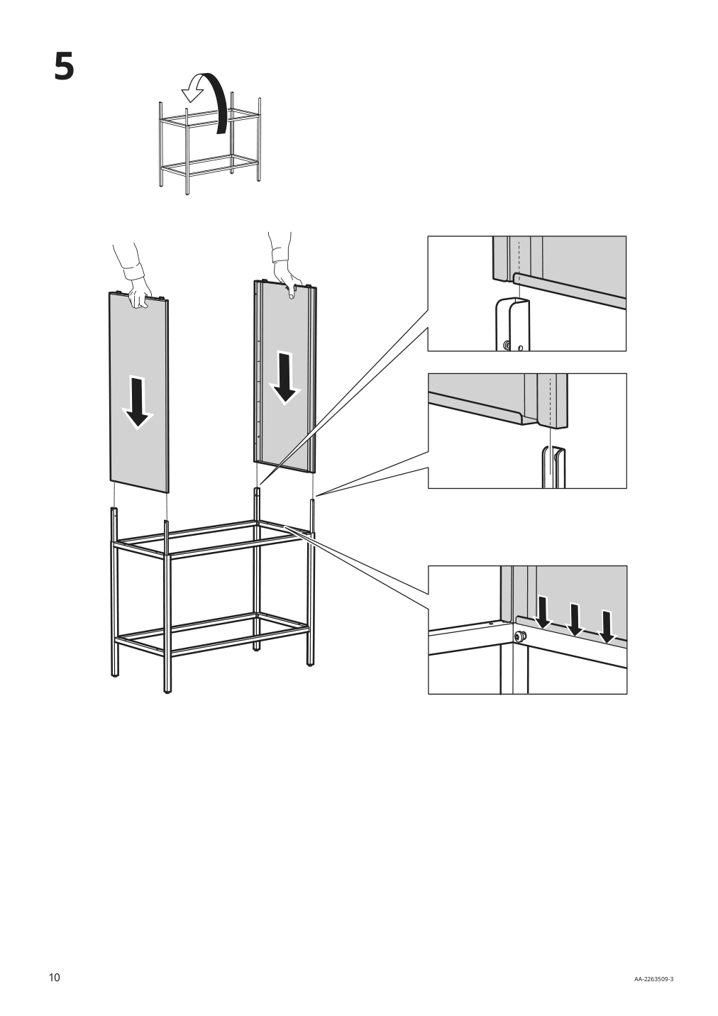 Assembly instructions for IKEA Tullstorp cabinet gray | Page 10 - IKEA TULLSTORP cabinet 704.984.35