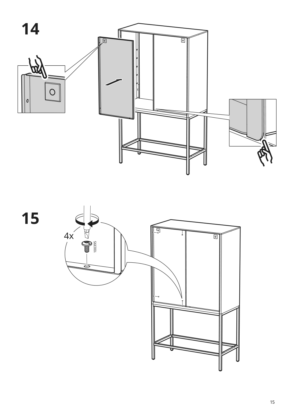 Assembly instructions for IKEA Tullstorp cabinet gray | Page 15 - IKEA TULLSTORP cabinet 704.984.35