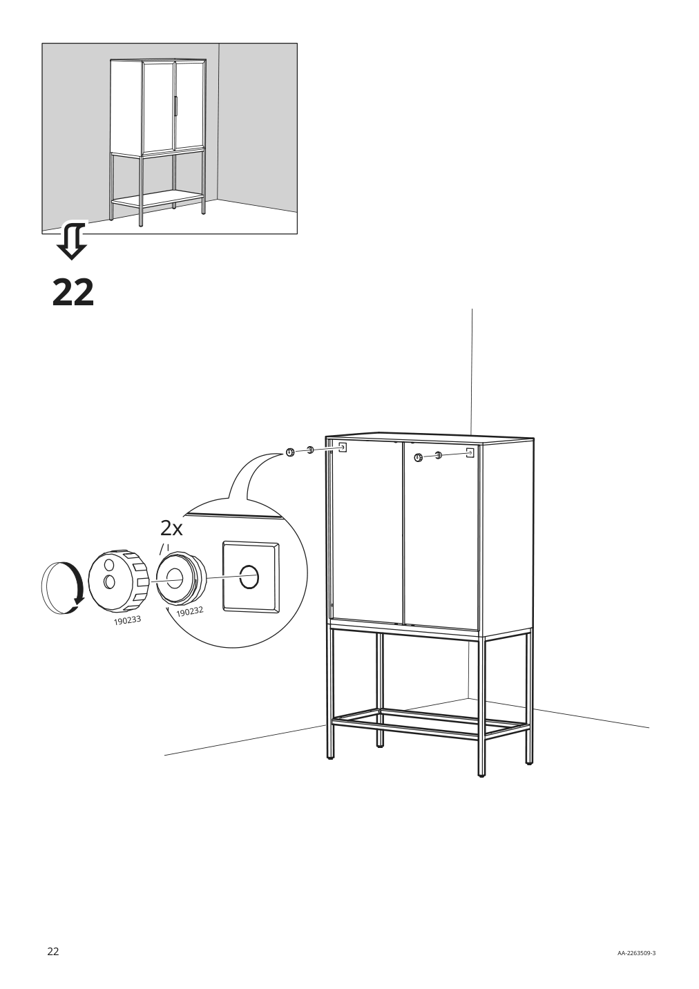 Assembly instructions for IKEA Tullstorp cabinet gray | Page 22 - IKEA TULLSTORP cabinet 704.984.35