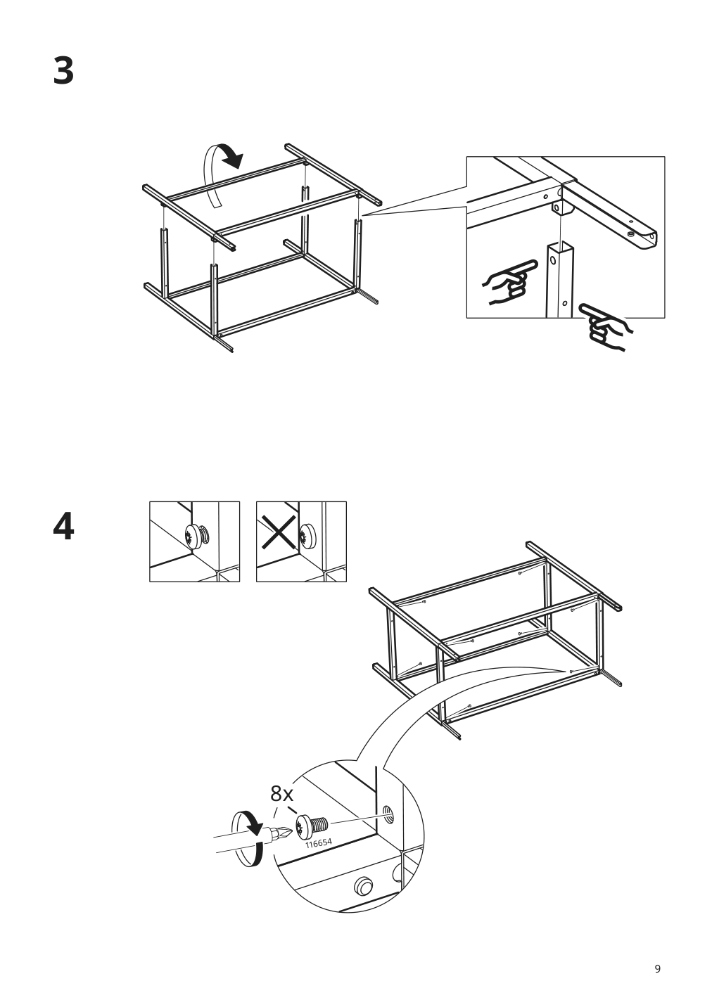 Assembly instructions for IKEA Tullstorp cabinet gray | Page 9 - IKEA TULLSTORP cabinet 704.984.35