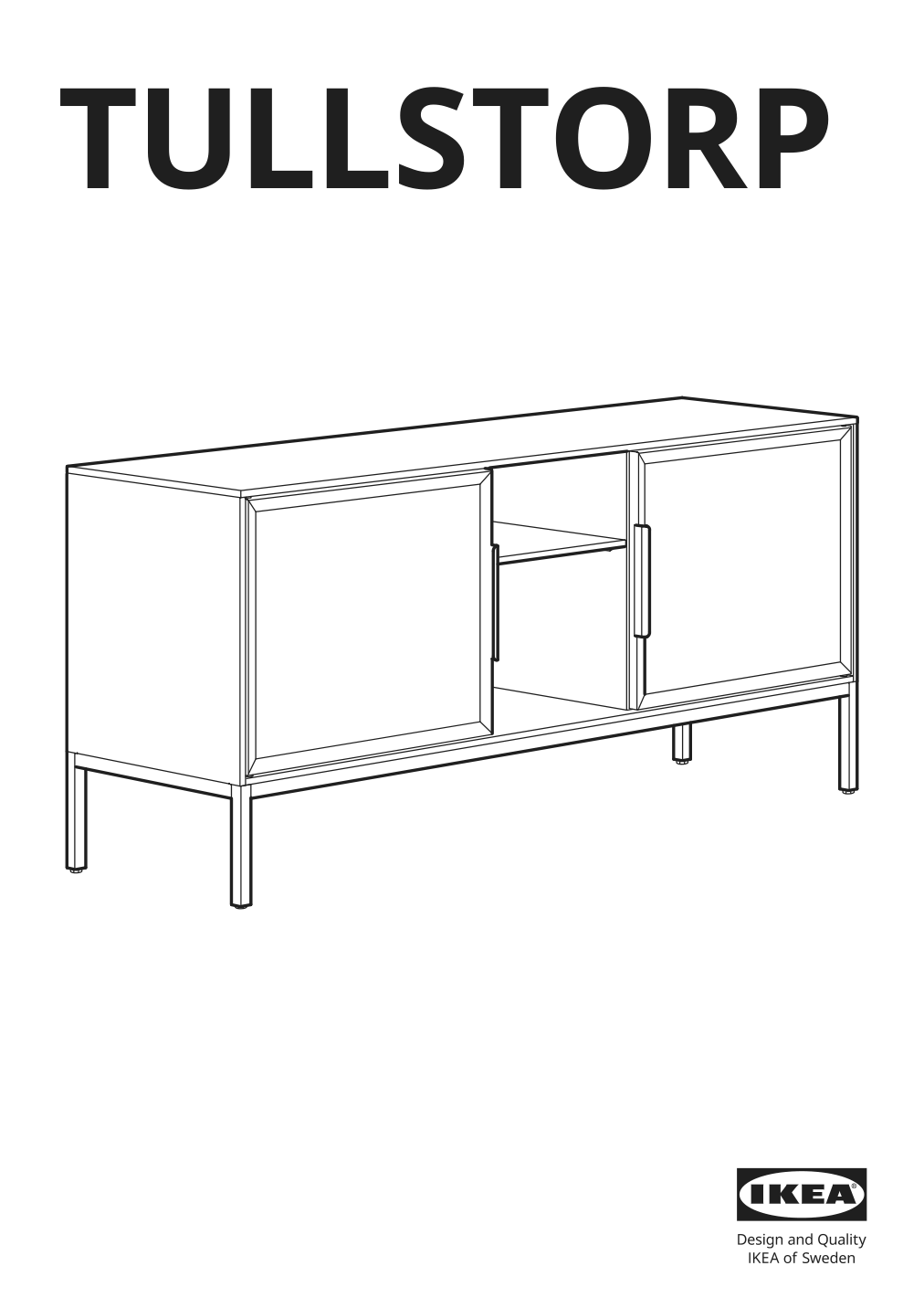 Assembly instructions for IKEA Tullstorp tv unit gray | Page 1 - IKEA TULLSTORP TV unit 205.662.38