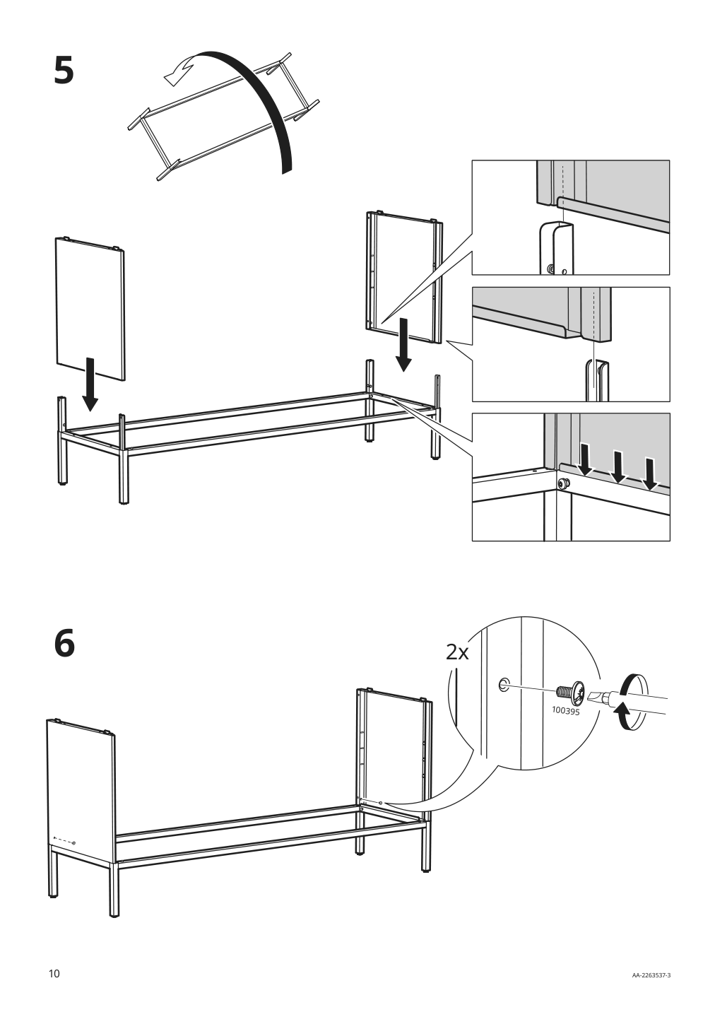 Assembly instructions for IKEA Tullstorp tv unit gray | Page 10 - IKEA TULLSTORP TV unit 205.662.38