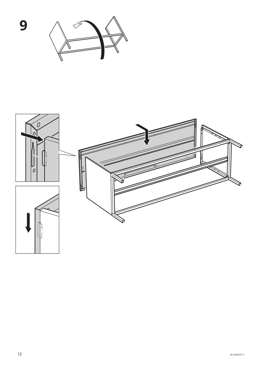 Assembly instructions for IKEA Tullstorp tv unit gray | Page 12 - IKEA TULLSTORP TV unit 205.662.38