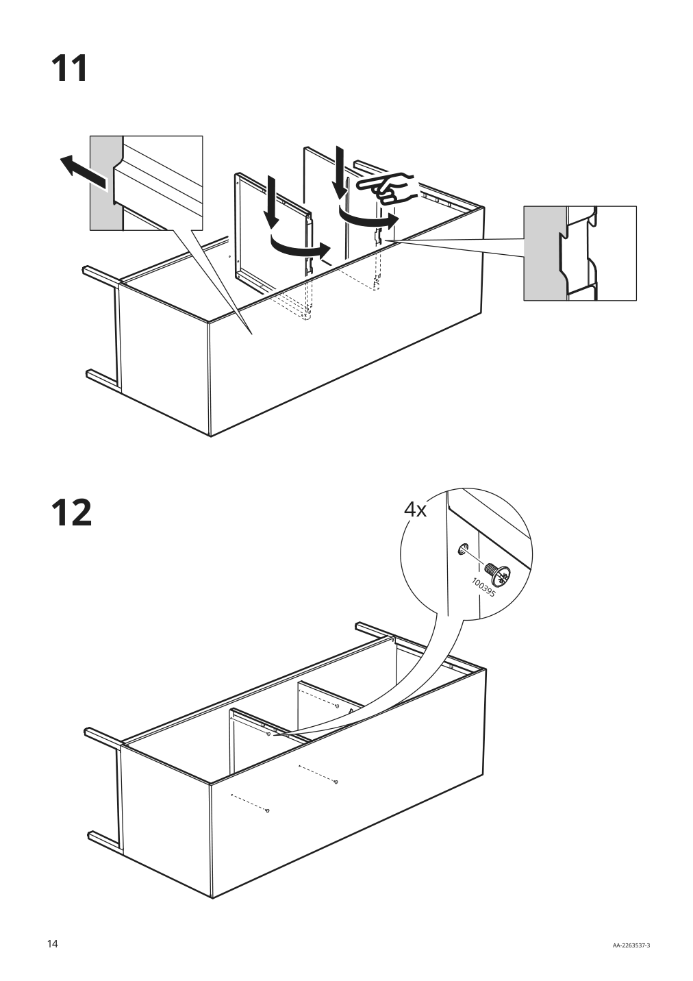 Assembly instructions for IKEA Tullstorp tv unit gray | Page 14 - IKEA TULLSTORP TV unit 205.662.38