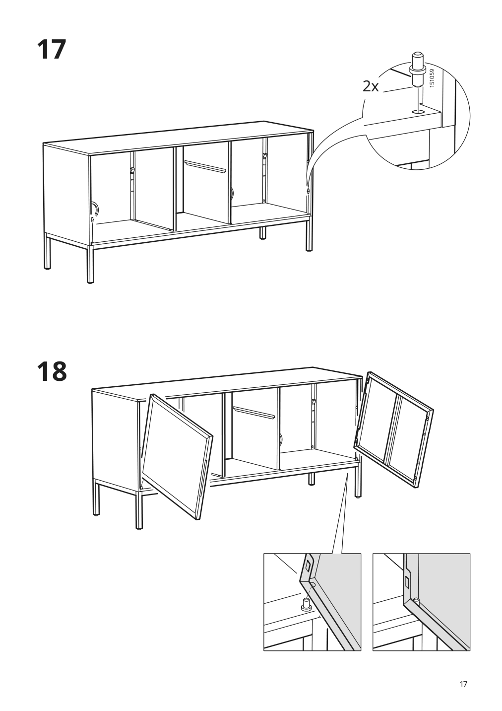 Assembly instructions for IKEA Tullstorp tv unit gray | Page 17 - IKEA TULLSTORP TV unit 205.662.38