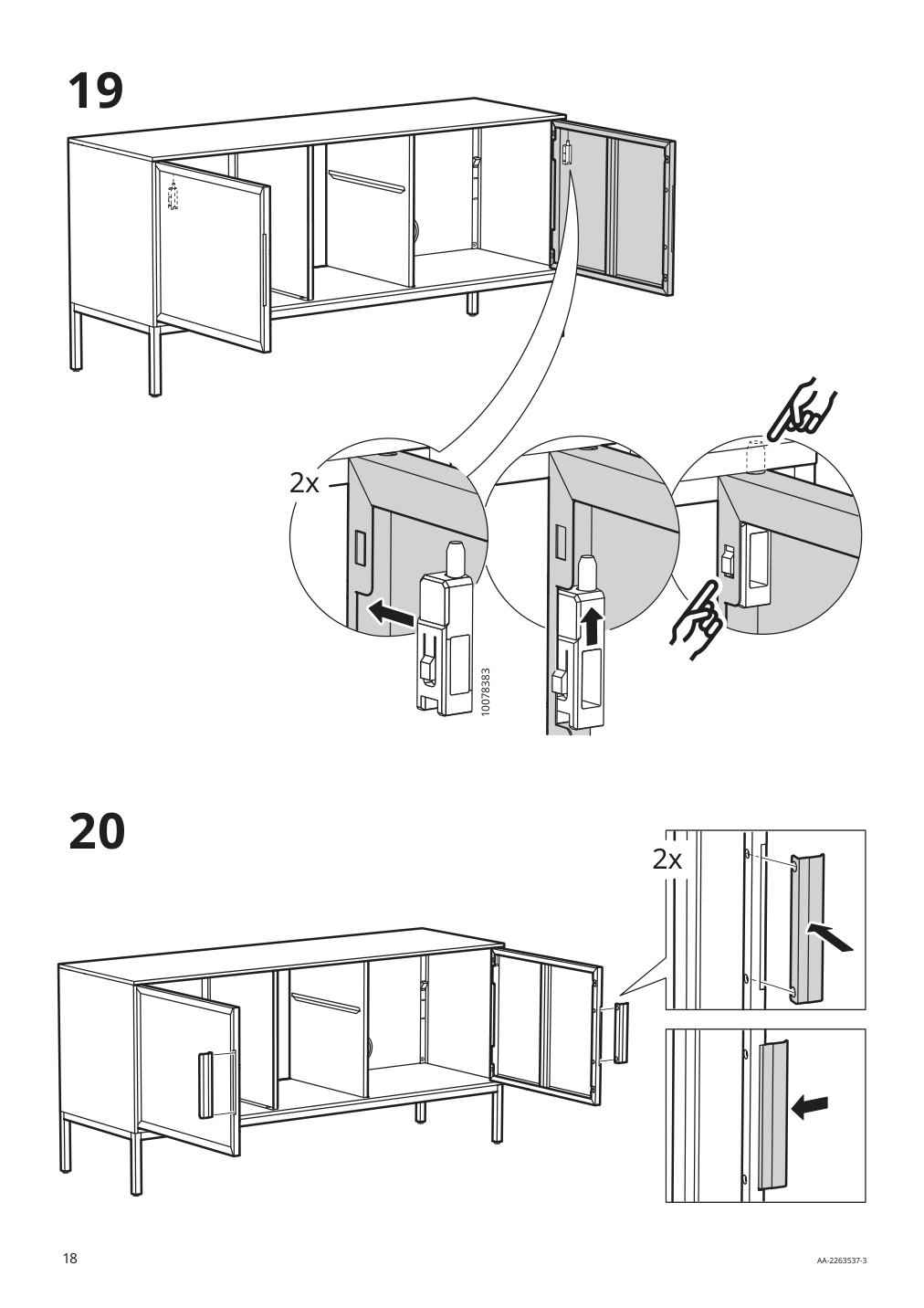 Assembly instructions for IKEA Tullstorp tv unit gray | Page 18 - IKEA TULLSTORP TV unit 205.662.38