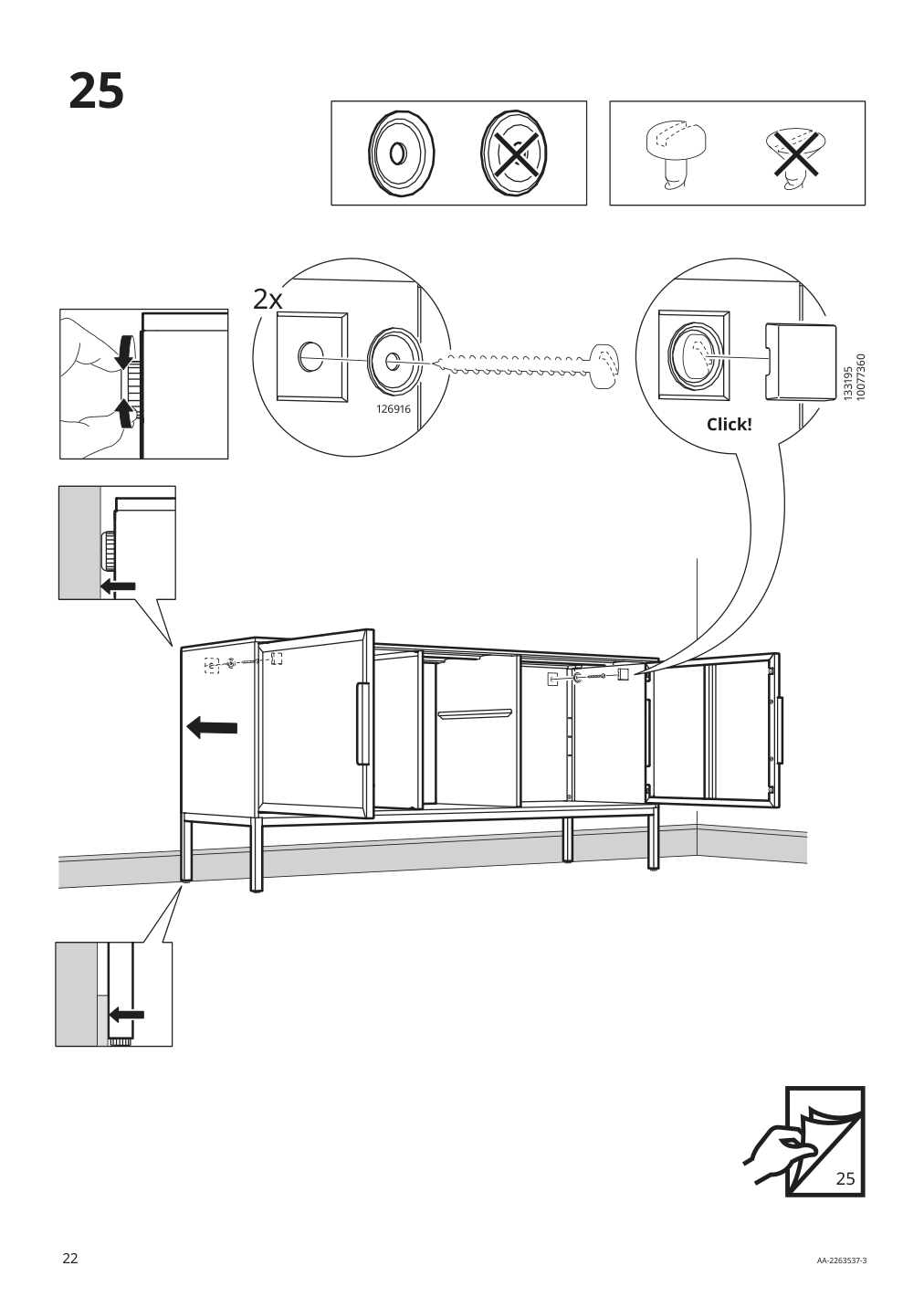 Assembly instructions for IKEA Tullstorp tv unit gray | Page 22 - IKEA TULLSTORP TV unit 205.662.38