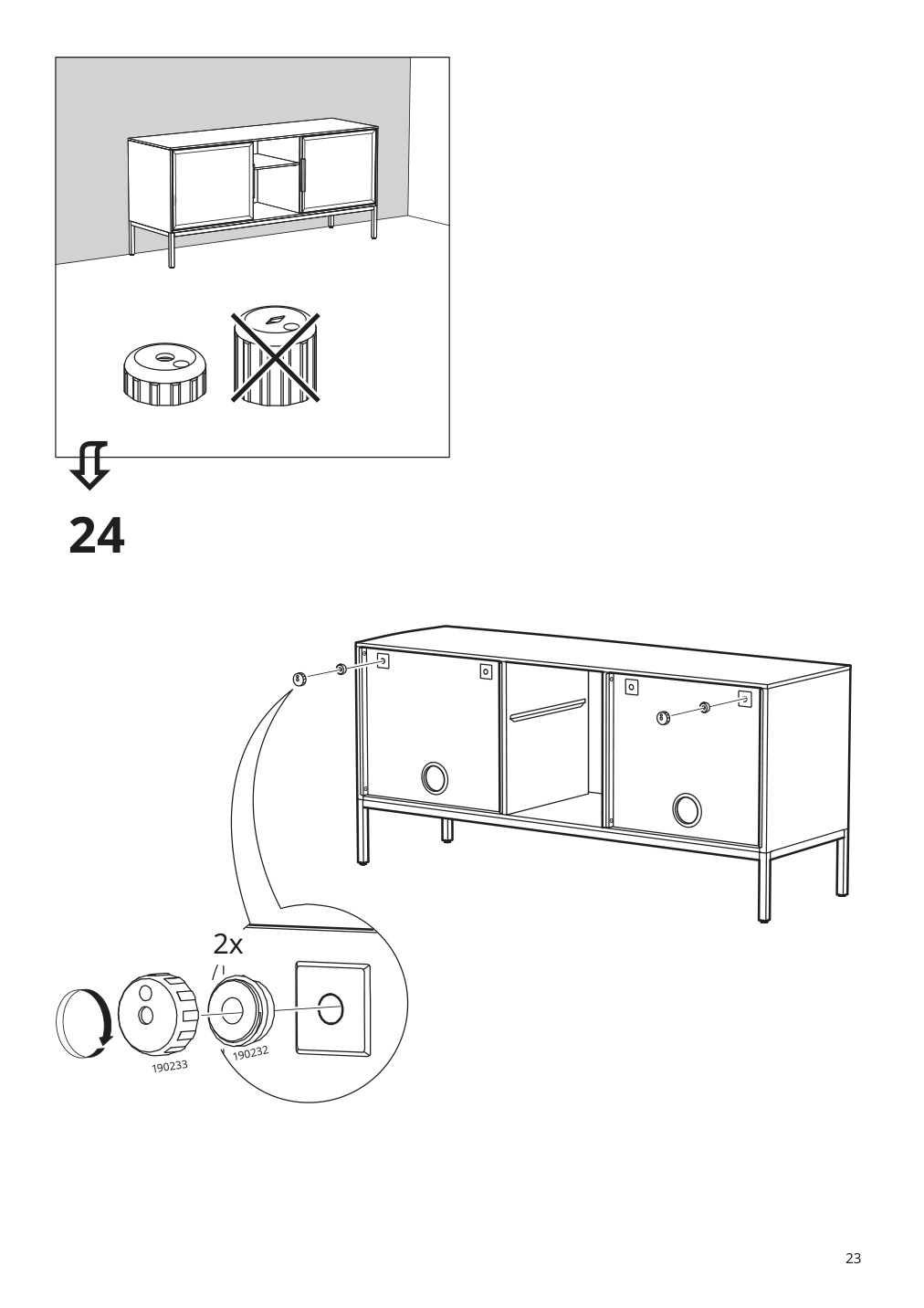 Assembly instructions for IKEA Tullstorp tv unit gray | Page 23 - IKEA TULLSTORP TV unit 205.662.38