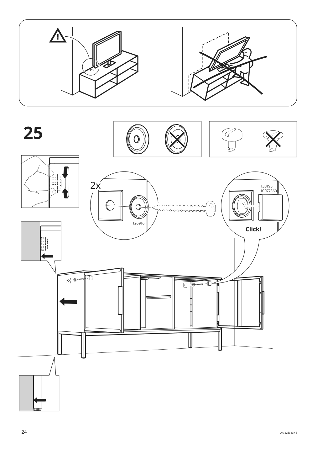 Assembly instructions for IKEA Tullstorp tv unit gray | Page 24 - IKEA TULLSTORP TV unit 205.662.38