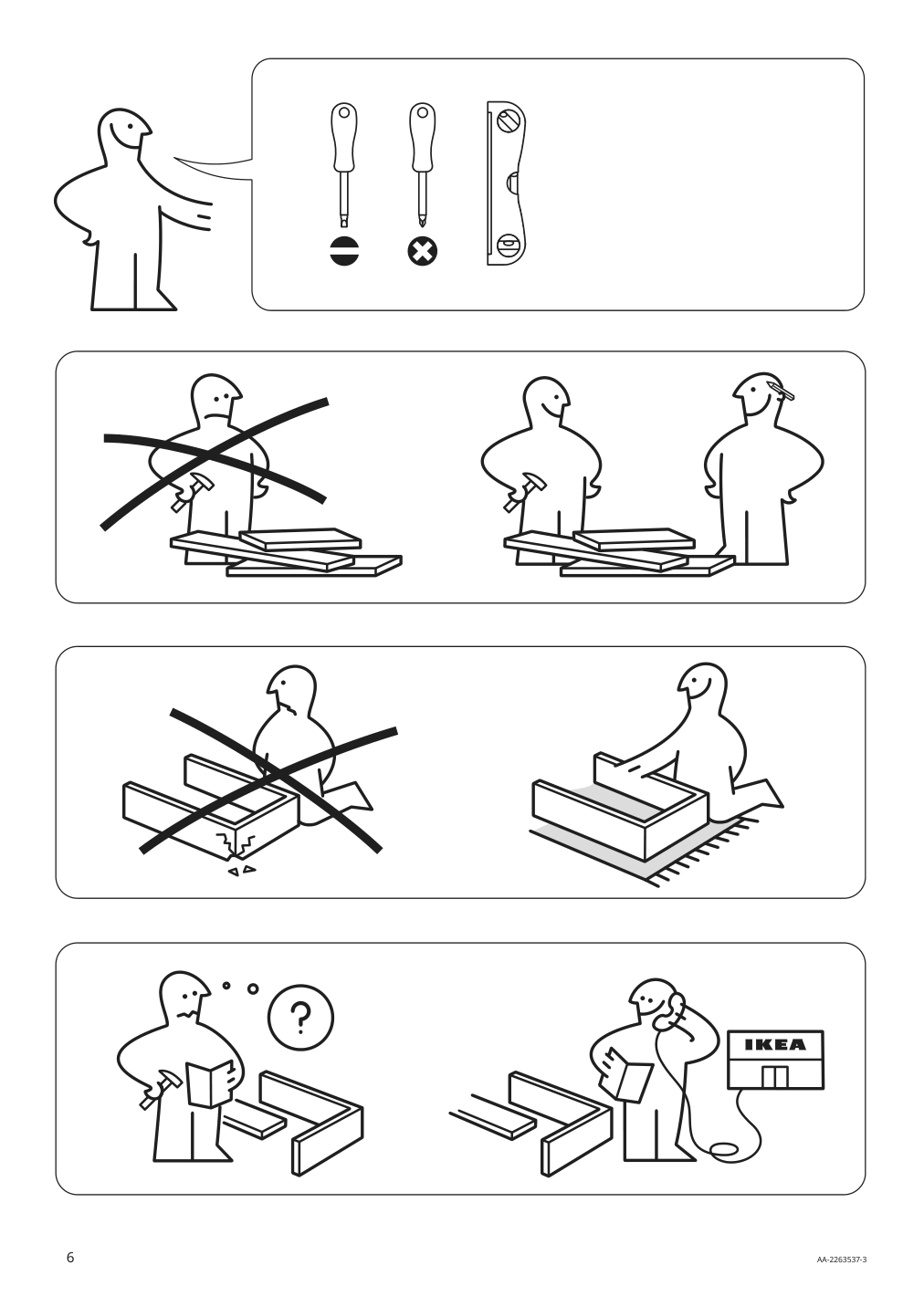 Assembly instructions for IKEA Tullstorp tv unit gray | Page 6 - IKEA TULLSTORP TV unit 205.662.38