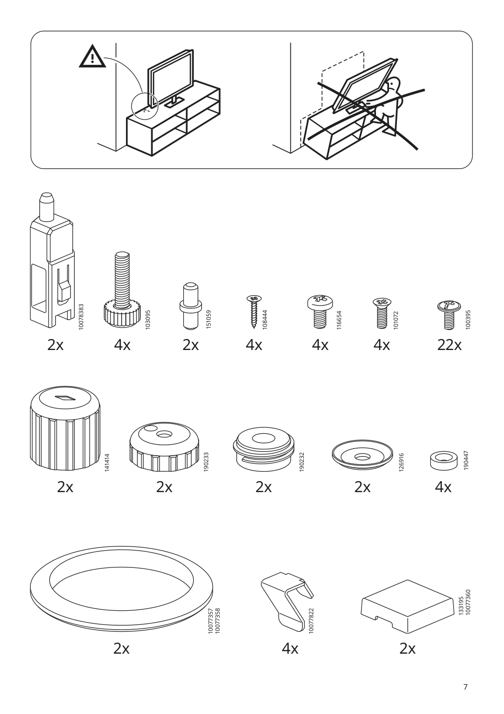 Assembly instructions for IKEA Tullstorp tv unit gray | Page 7 - IKEA TULLSTORP TV unit 205.662.38