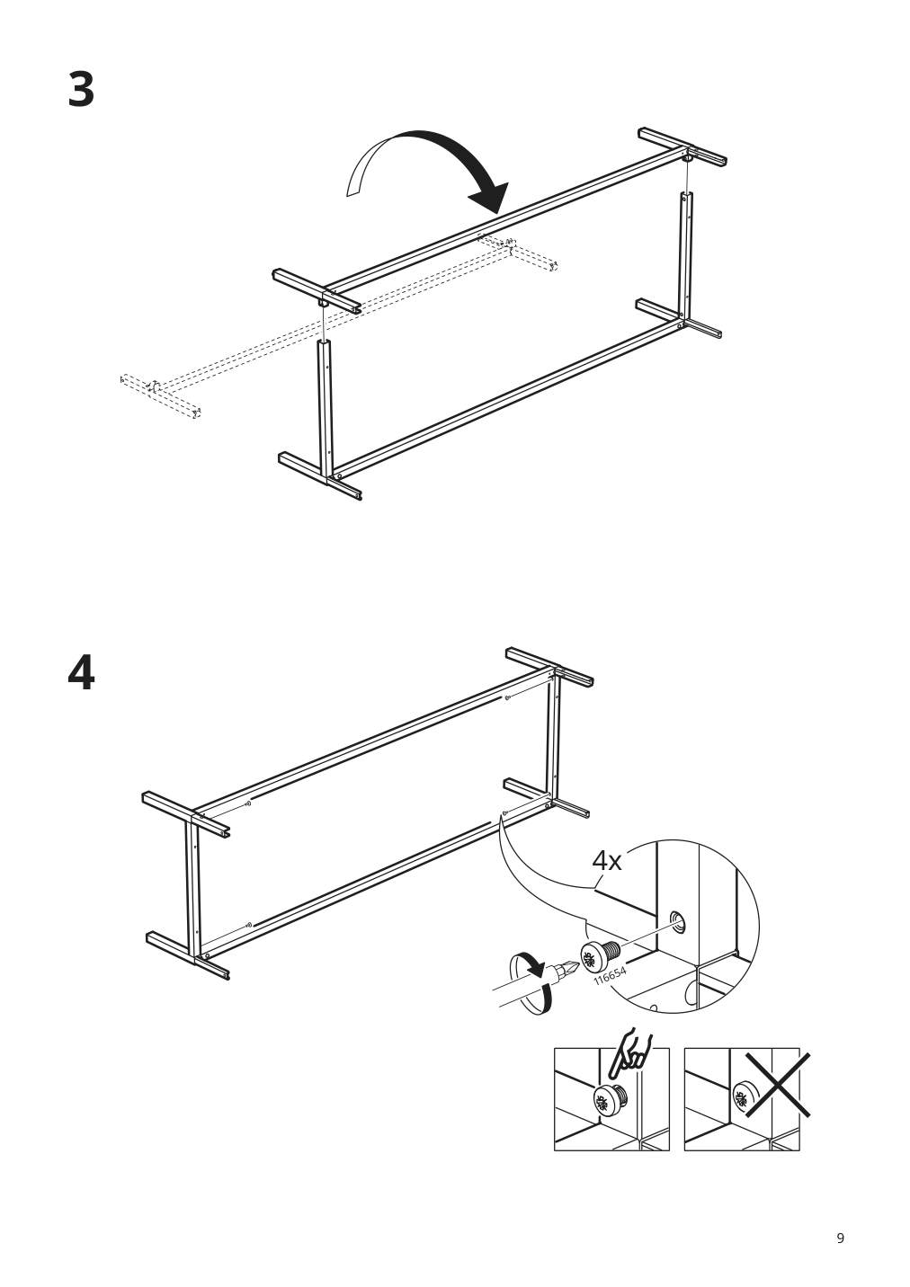 Assembly instructions for IKEA Tullstorp tv unit gray | Page 9 - IKEA TULLSTORP TV unit 205.662.38