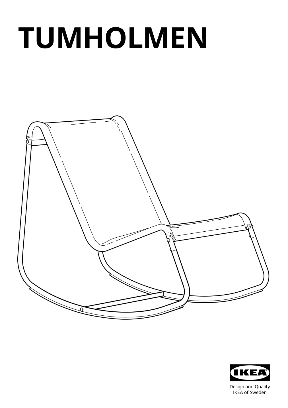 Assembly instructions for IKEA Tumholmen rocking chair in outdoor white multicolor | Page 1 - IKEA TUMHOLMEN rocking chair, in/outdoor 905.391.14