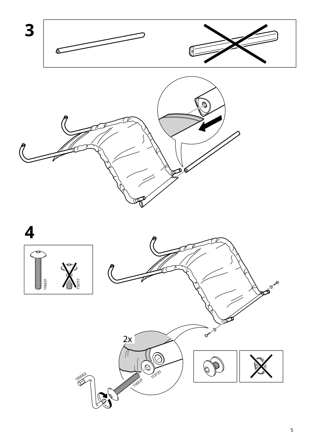 Assembly instructions for IKEA Tumholmen rocking chair in outdoor white multicolor | Page 5 - IKEA TUMHOLMEN rocking chair, in/outdoor 905.391.14