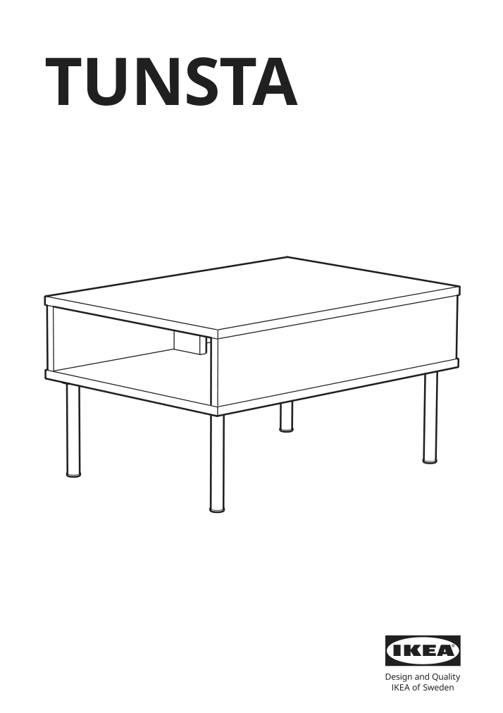 Assembly instructions for IKEA Tunsta side table anthracite | Page 1 - IKEA TUNSTA side table 502.995.02