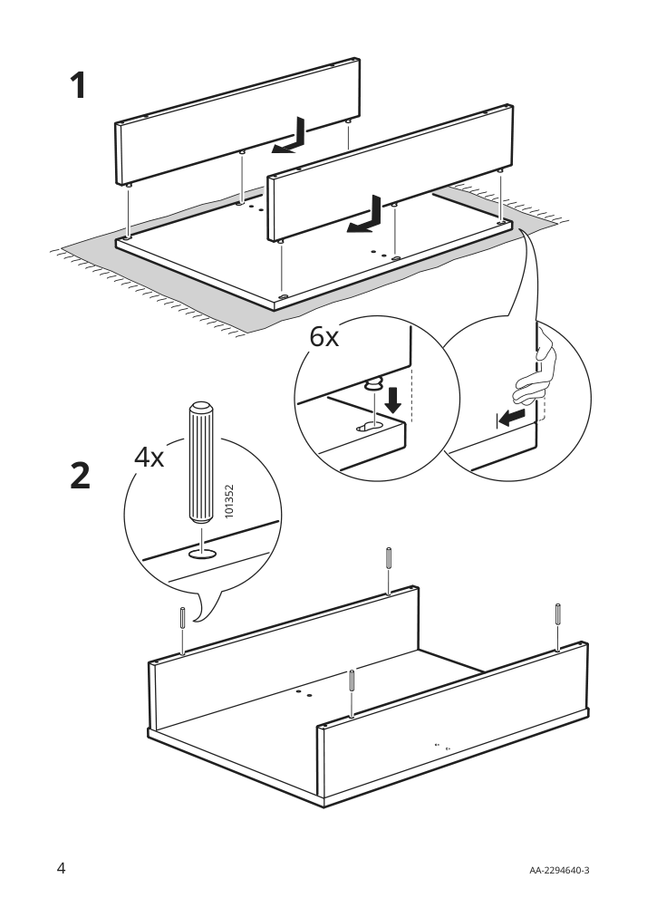 Assembly instructions for IKEA Tunsta side table anthracite | Page 4 - IKEA TUNSTA side table 502.995.02