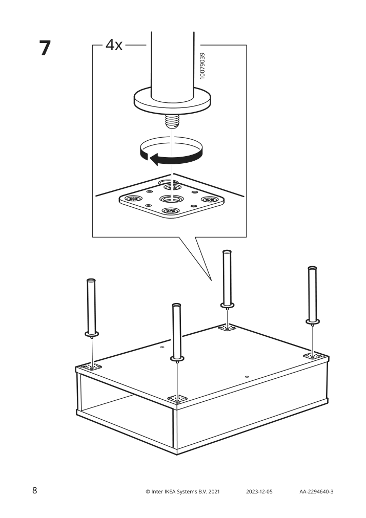 Assembly instructions for IKEA Tunsta side table anthracite | Page 8 - IKEA TUNSTA side table 502.995.02