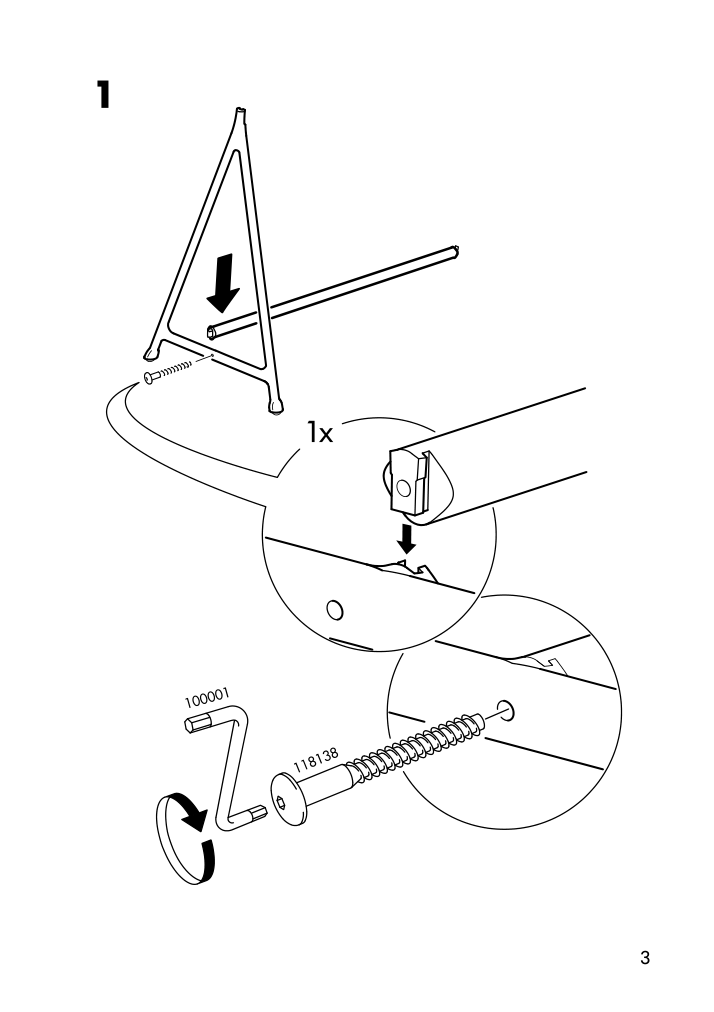 Assembly instructions for IKEA Turbo clothes rack indoor outdoor black | Page 3 - IKEA TURBO clothes rack, indoor/outdoor 401.772.33