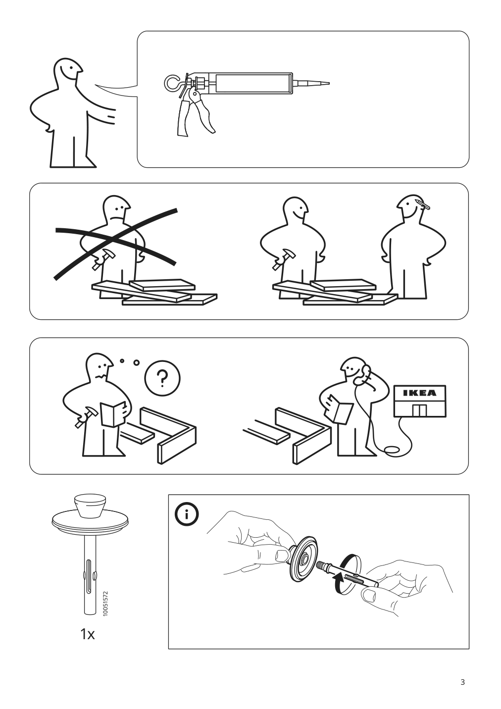 Assembly instructions for IKEA Tvaellen sink | Page 3 - IKEA ENHET bathroom 394.408.85