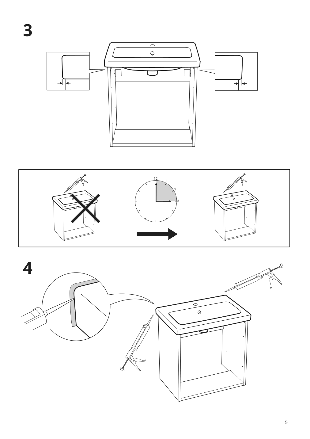 Assembly instructions for IKEA Tvaellen sink | Page 5 - IKEA ENHET bathroom 894.408.97