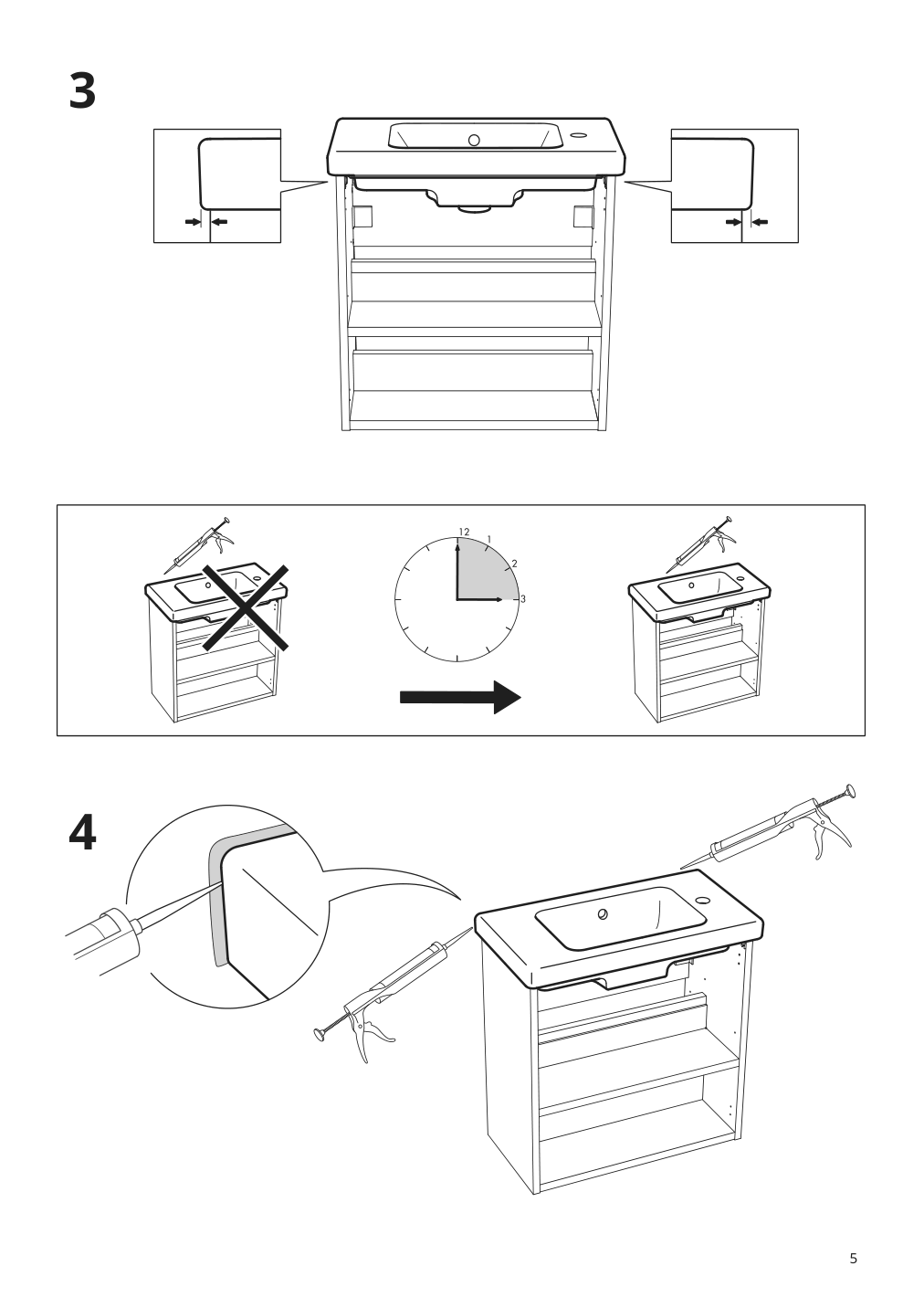 Assembly instructions for IKEA Tvaellen sink | Page 5 - IKEA ENHET / TVÄLLEN sink cabinet with 2 doors 694.802.00