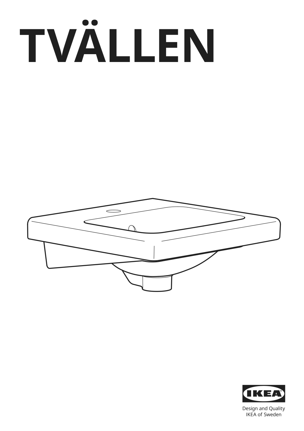 Assembly instructions for IKEA Tvaellen sink | Page 1 - IKEA ENHET / TVÄLLEN sink cabinet with 2 drawers 094.378.65