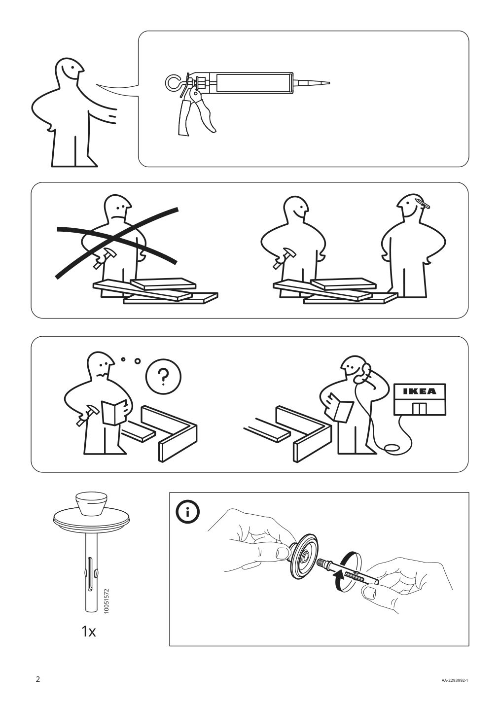 Assembly instructions for IKEA Tvaellen sink | Page 2 - IKEA ENHET bathroom 394.408.90